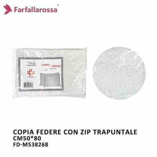 Farfallarossa Federe Con Zip 50*80 Trapuntale