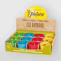 Vasetto Citronella Eco Bamboo Diam 6,5 H 6 Cm