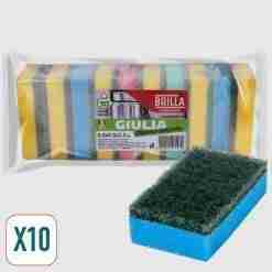 Spugne Abrasive Giulia 10 Pz 9,5x5,5x2,5cm