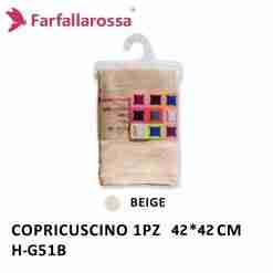 Copricuscino Beige 1pz 42*42cm H-G51