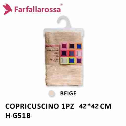 Copricuscino Beige 1pz 42*42cm H-G51
