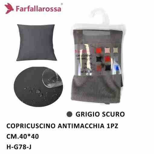 Copricuscino 40*40cm Grigio Scuro