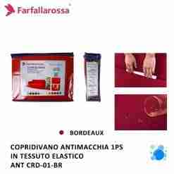 Copridivano 1ps Bordeaux Antimacchia