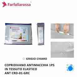 Copridivano 1ps Grigio Chiaro Antimacchia