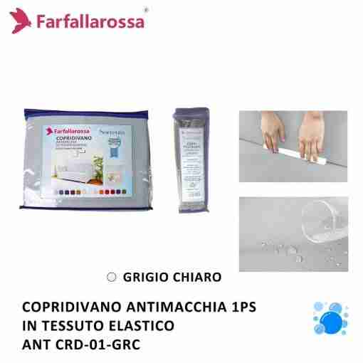 Copridivano 1ps Grigio Chiaro Antimacchia