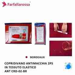 Copridivano 2ps Bordeaux Antimacchia