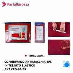 Copridivano 3ps Bordeaux Antimacchia