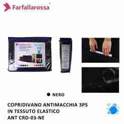 Copridivano 3ps Nero Antimacchia