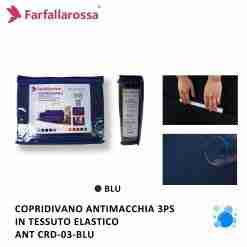 Copridivano 3ps Blu Antimacchia