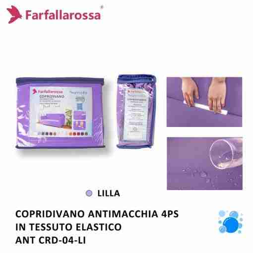 Copridivano 4ps Lilla Antimacchia