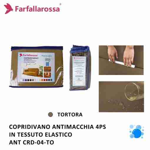 Copridivano 4ps Tortora Antimacchia