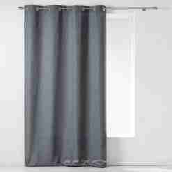Alternative view of Douceur d'interieur Tenda Con Occhielli 140 X 260 Cm Chambray Unito Newton Antracite