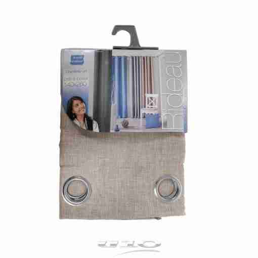 Douceur d'interieur Tenda Con Occhielli 140 X 260 Cm Chambray Unito Newton Lino