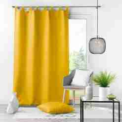Alternative view of Douceur d'interieur Tenda Con Passanti 140 X 260 Cm Poliestere Unito Essentiel Miele