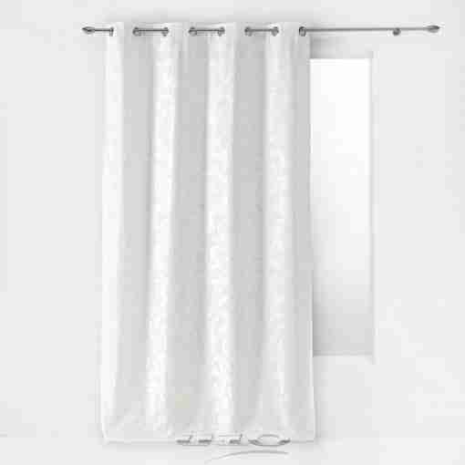 Douceur d'interieur Tenda Con Occhielli 140 X 280 Cm Jacquard Rosalina Naturale - immagine 2