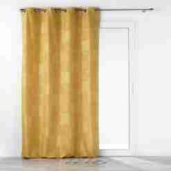 Alternative view of Douceur d'interieur Tenda Con Occhielli 140x280 Cm Poliestere Stampato Metalizato Lineor Giallo/Oro