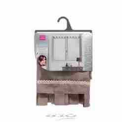 Douceur d'interieur Tendaggio Dritta Con Passanti 2 X 60 X 160 Cm Velo Sabbia+Pizzo Camilla Lino