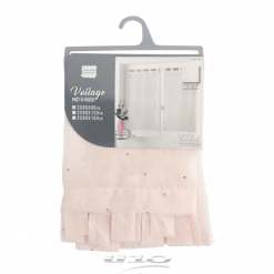 Douceur d'interieur Tendaggio Dritta Con Passanti 2 X 60 X 90 Cm Velo Stampato Metalizato Orion Rosa