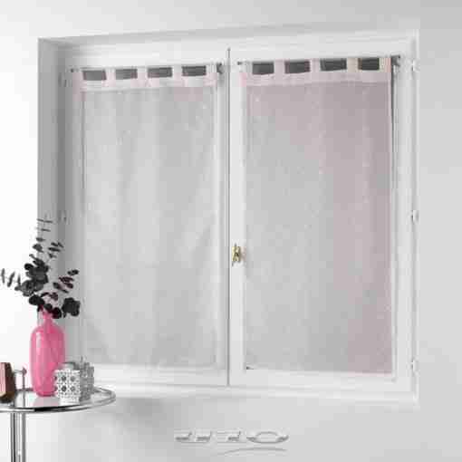 Douceur d'interieur Tendaggio Dritta Con Passanti 2 X 60 X 90 Cm Velo Stampato Metalizato Orion Rosa - immagine 2