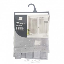 Douceur d'interieur Tendaggio Dritta Con Passanti 2x60x120 Cm Velo Stampato Metalizato Orion Grigio