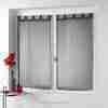 Douceur d'interieur Tendaggio Dritta Con Passanti 2x60x160 Velo Stampato Metalizato Orion Antracite