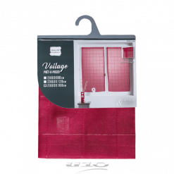 Alternative view of Douceur d'interieur Tendaggio Dritta Passa Bachet 2 X 60 X 160 Cm Velo Sabbia Fantasia Eulalie Rosso