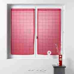 Douceur d'interieur Tendaggio Dritta Passa Bachet 2 X 60 X 160 Cm Velo Sabbia Fantasia Eulalie Rosso
