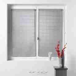 Douceur d'interieur Tendaggio Dritta Passa Bachet 2x60x160 Cm Velo Sabbia Fantasia Eulalie Grigio