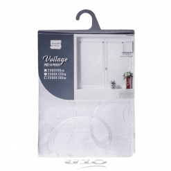 Alternative view of Douceur d'interieur Tendaggio Dritta Passa Bachet 2 X 60 X 160 Cm Velo Sabbia Ricamato Hoops Bianco