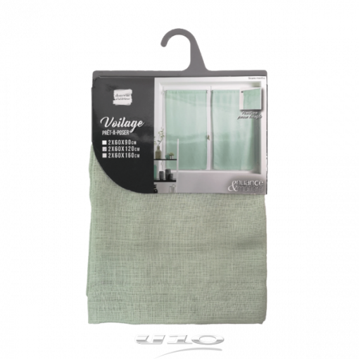 Douceur d'interieur Tendaggio Dritta Passa Bachet 2 X 60 X 120 Cm Velo Tessuto Soane Menta - immagine 2