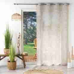 Alternative view of Douceur d'interieur Tendaggio Con Occhielli 140 X 280 Cm Effetto Lino Tessuto Stampato Salome Lino
