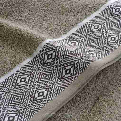 Douceur d'interieur Asciugamano Per Ospiti 30 X 50 Cm Spugna Unita Jacquard Esteban Kaki - immagine 2