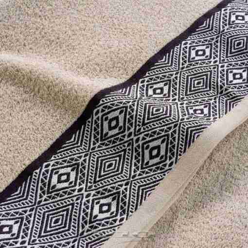 Douceur d'interieur Asciugamano 50 X 90 Cm Spugna Unita Jacquard Esteban Beige - immagine 2