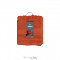 Douceur d'interieur Asciugamano Per Ospiti 30 X 50 Cm Spugna Unita Tendresse Terracotta Arancio