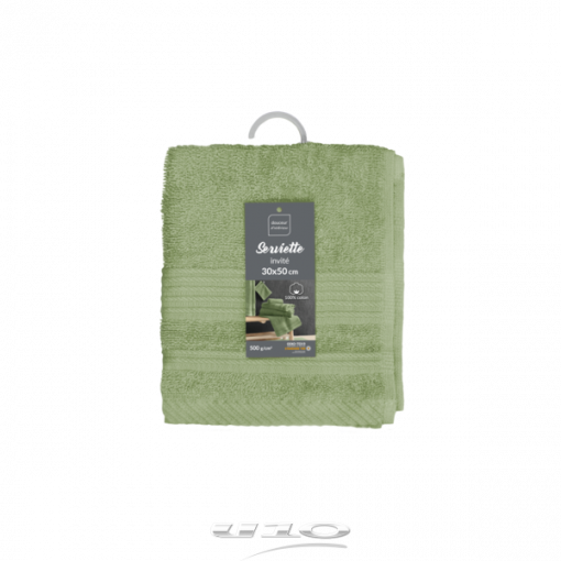 Douceur d'interieur Asciugamano Per Ospiti 30 X 50 Cm Spugna Unita Tendresse Verde Felce