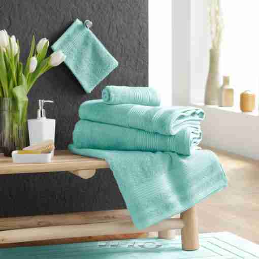 Douceur d'interieur Asciugamano 50 X 90 Cm Spugna Unita Tendresse Celadon - immagine 2