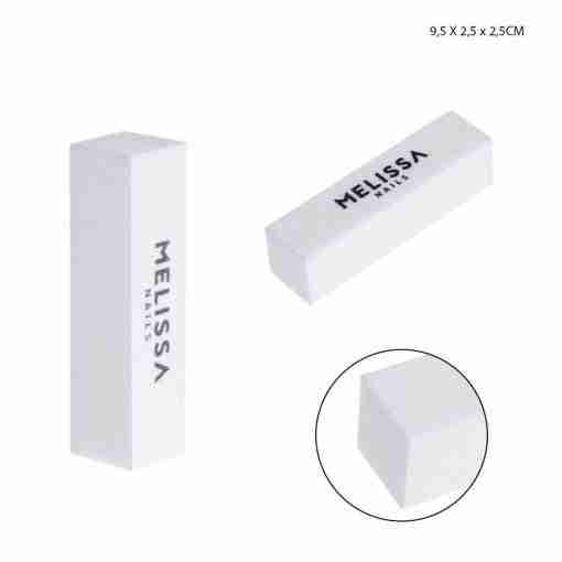 Melissa Block Buffer 9.5x2.5x2.5cm Bianco