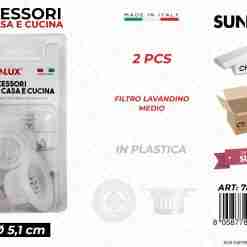 Filtro Lavandino Medio Plast. 2 Pcs D.5.1cm