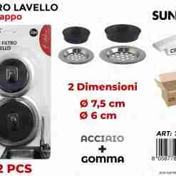 Filtro Lavello C/ Tappo 2pcs Mis. Ass.