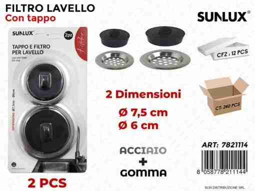 Filtro Lavello C/ Tappo 2pcs Mis. Ass.