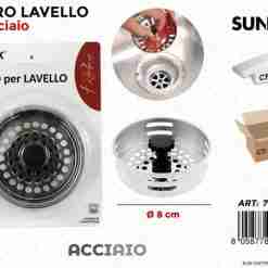 Tappo Lavello In Acciaio D. 8cm