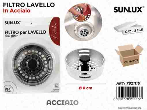 Tappo Lavello In Acciaio D. 8cm