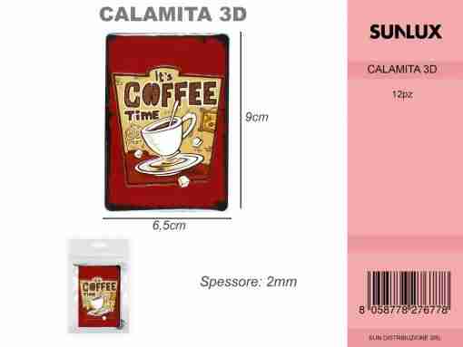 Calamita In Alluminio Coffe Time 6.5x9cm