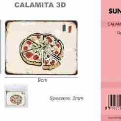 Calamita 3d In Alluminio Pizza Italiana 6.5*9cm