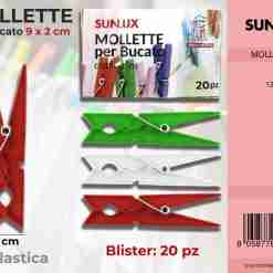 Mollette Per Bucato Colori Ass. 20pc-2*9cm