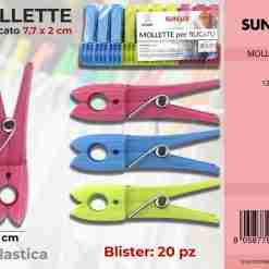 Mollette Per Bucato Color Ass. 20pc-2*7.7cm
