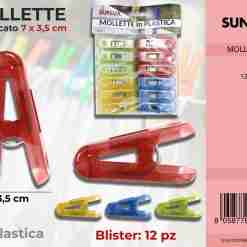 Mollette Per Bucato Colori Ass. 12pc-3.5*7cm