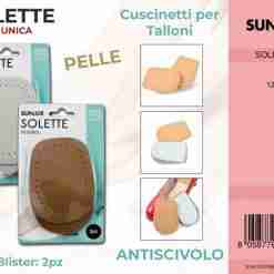 Solette In Pelle Per Talloni Antiscivolo 2pc