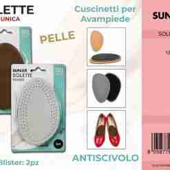 Solette In Pelle Per Avampiede Antiscivolo 2pc