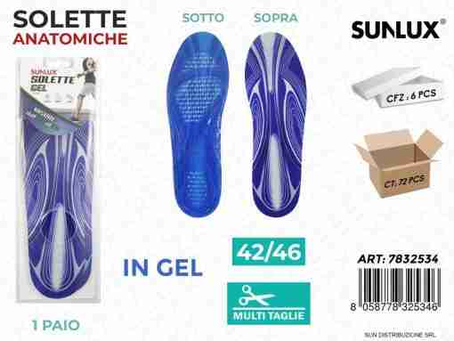 Solette Anatomiche Gel Uomo M.Taglie 42-46